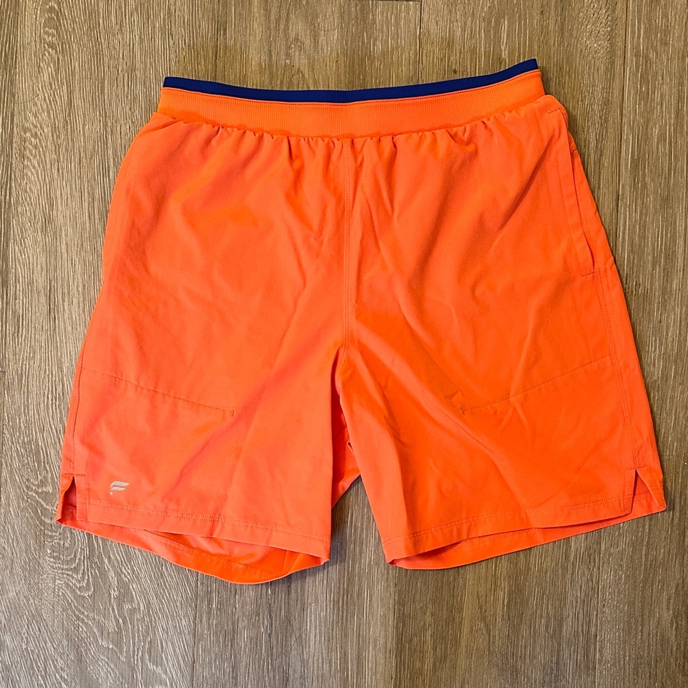 Fabletics Men's Bright Orange Athletic Shorts